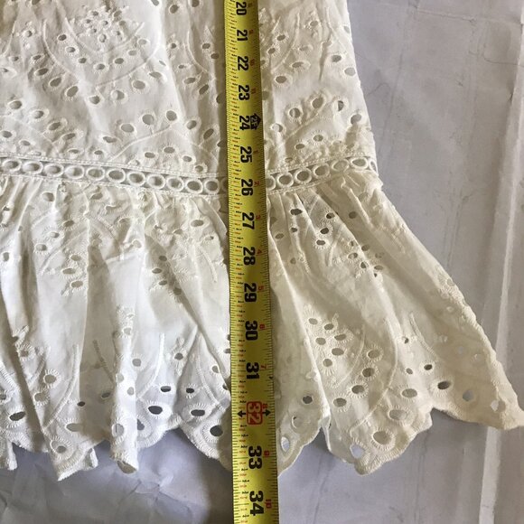 Sam Edelman IVORY Tie Strap‎ Eyelet Sundress Size 2 - Picture 7 of 7